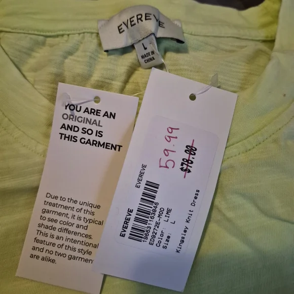 Evereve Lime Kingsley Knit Dress Sz: L - Picture 5 of 5